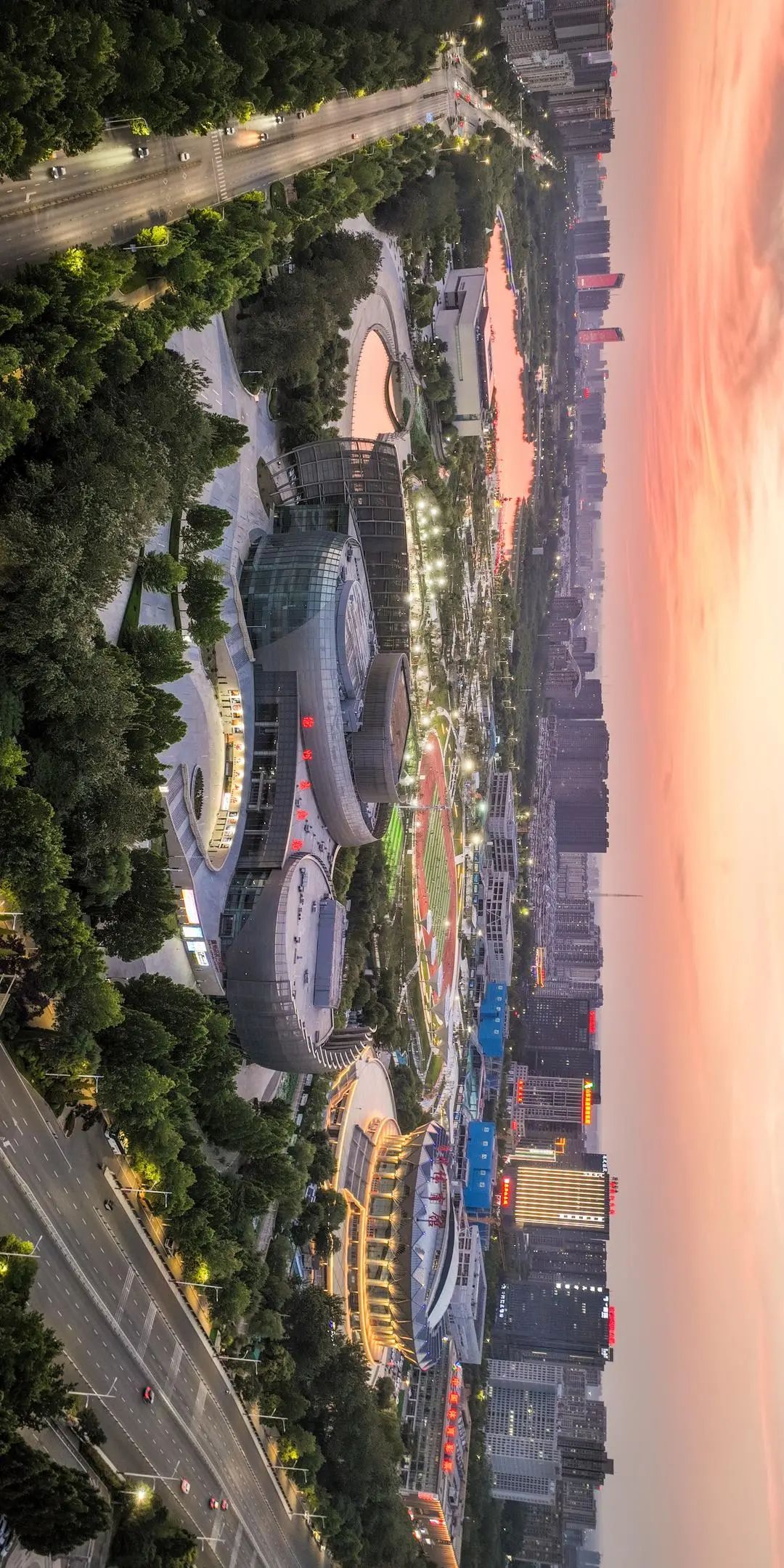 德州體育公園夜景。馬志勇攝