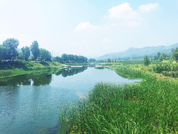云蒙湖入湖河流治理后。