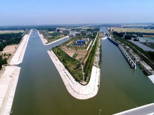 京杭大運河鄧樓泵站建設后。