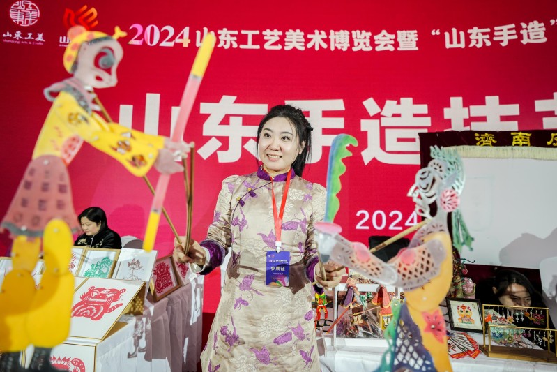 濟南皮影展示。 山東省工藝美術協會供圖