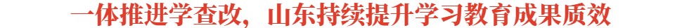 一體推進學查改，山東持續(xù)提升學習教育成果質(zhì)效